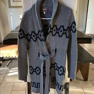 Roots Aztec belted cardigan